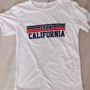 White vintage graphic top